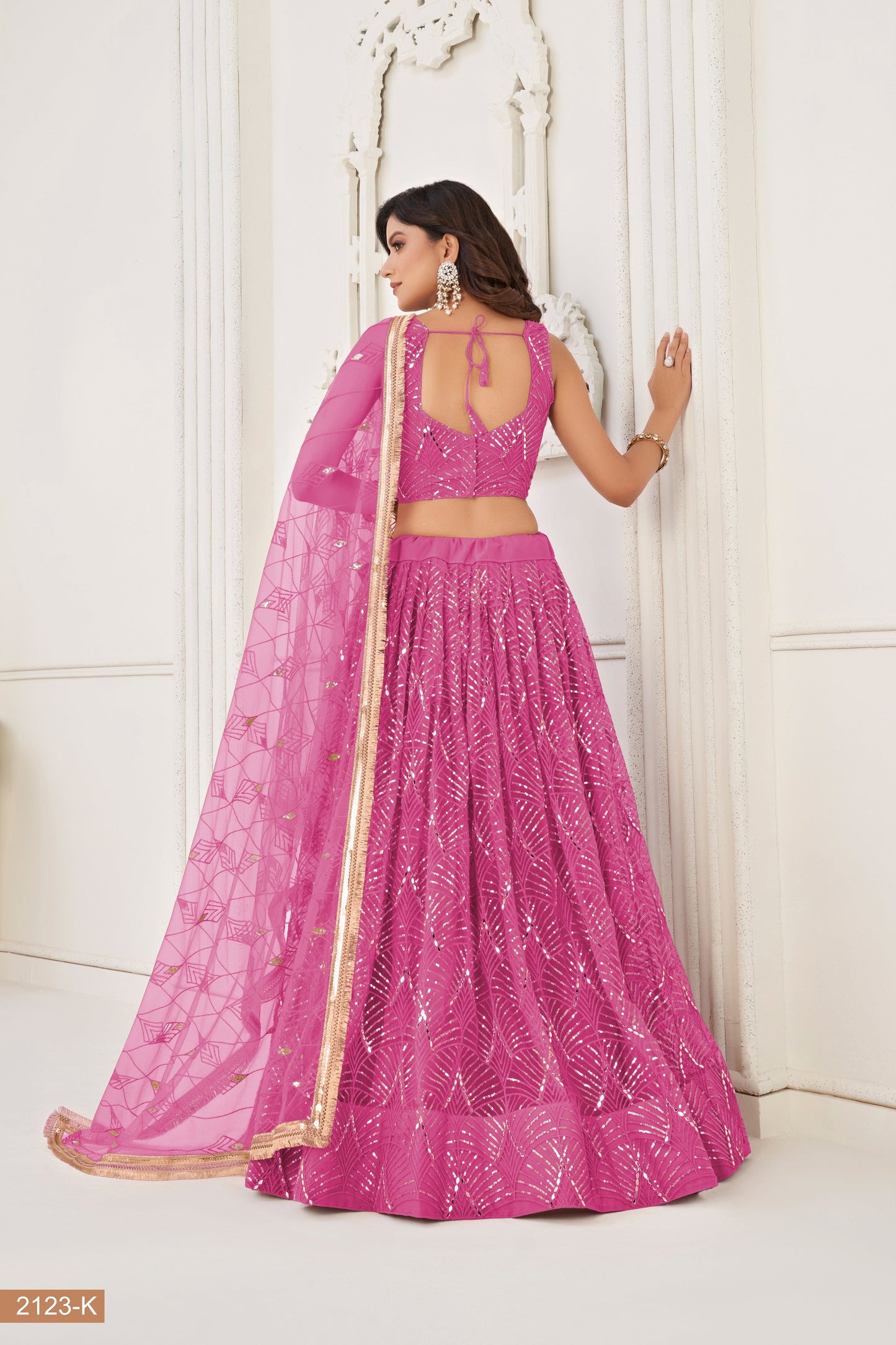 Pink lehenga choli for women indian wedding wear bridal party wear sangeet function wear reception wear wedding guest lehenga choli