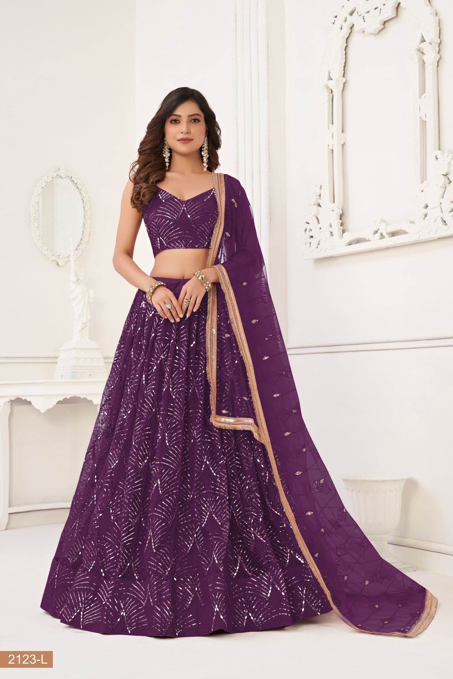 Wine lehenga choli for women indian wedding wear bridal party wear sangeet function wear reception wear wedding guest lehenga choli