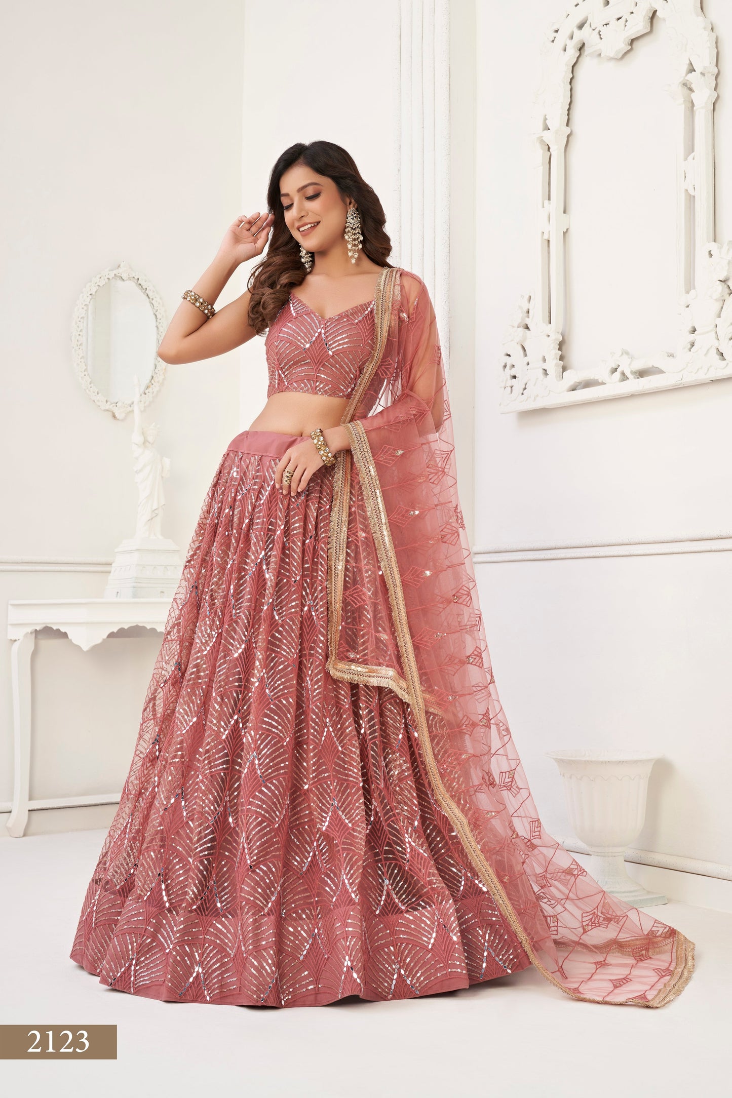 Onionpink lehenga choli for women indian wedding wear bridal party wear sangeet function wear reception wear wedding guest lehenga choli