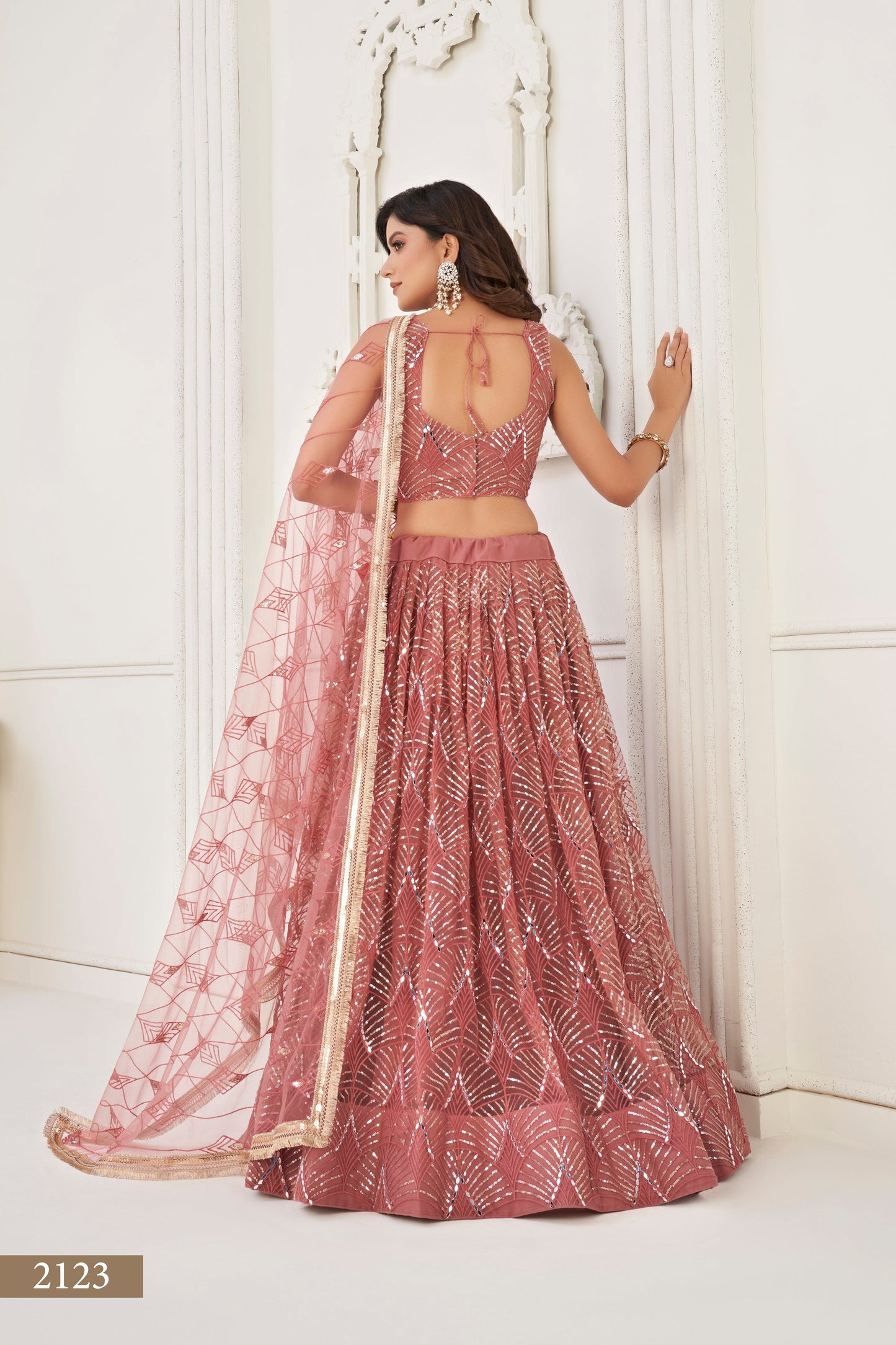 Onionpink lehenga choli for women indian wedding wear bridal party wear sangeet function wear reception wear wedding guest lehenga choli
