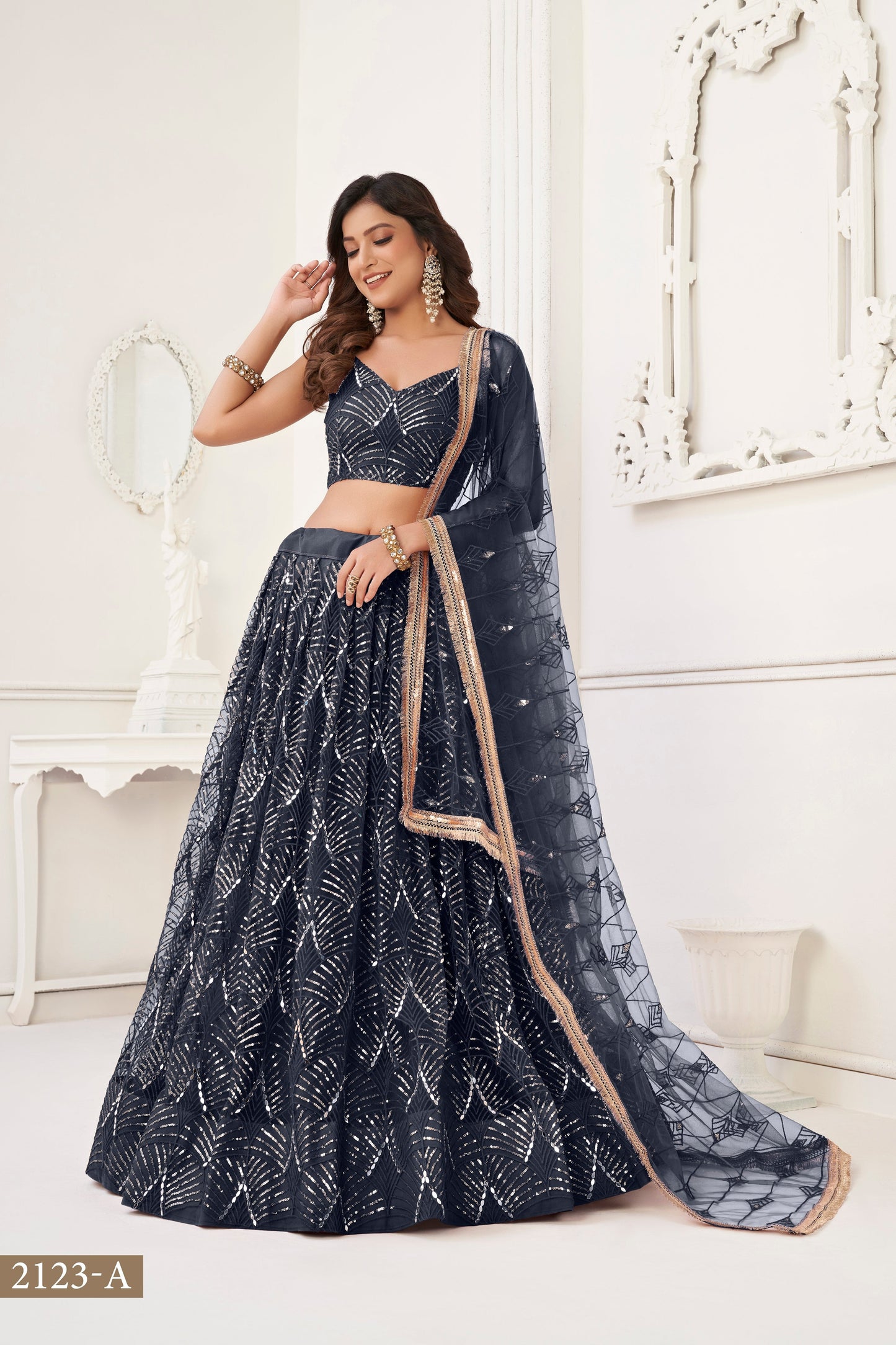 Black lehenga choli for women indian wedding wear bridal party wear sangeet function wear reception wear wedding guest lehenga choli