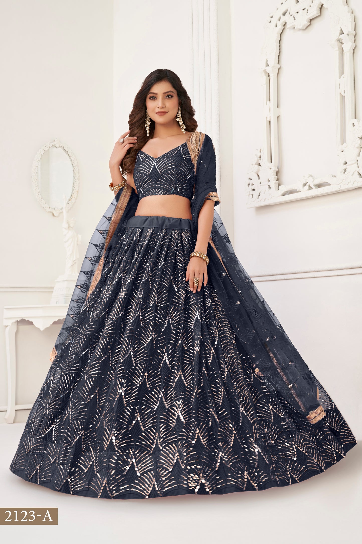Black lehenga choli for women indian wedding wear bridal party wear sangeet function wear reception wear wedding guest lehenga choli