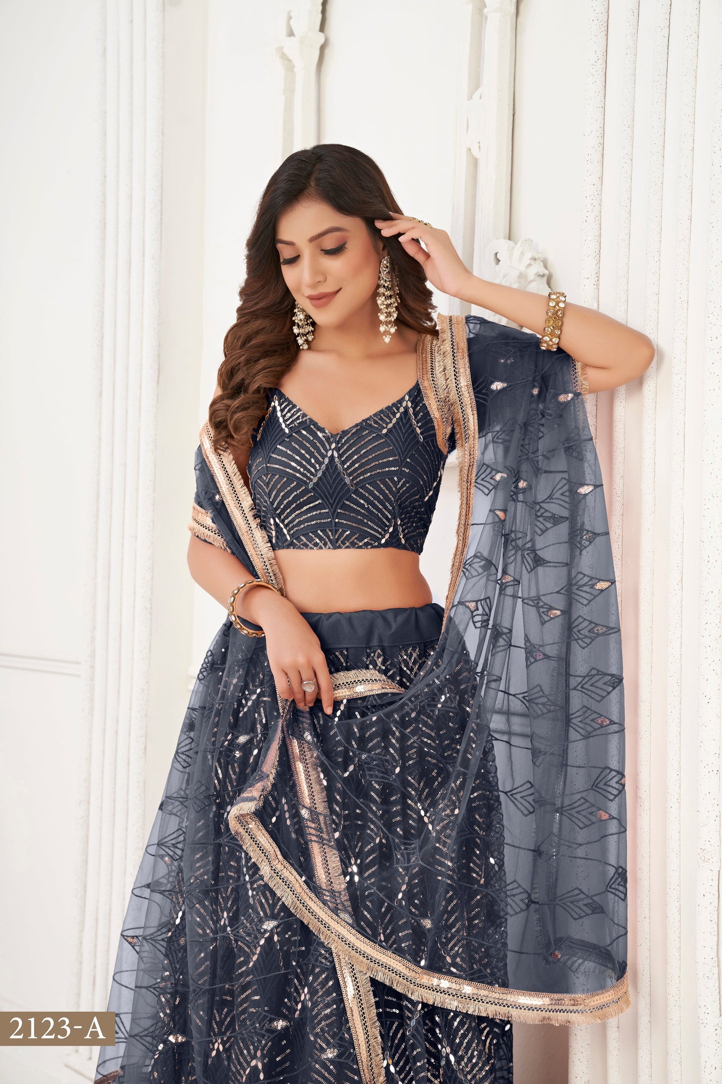 Black lehenga choli for women indian wedding wear bridal party wear sangeet function wear reception wear wedding guest lehenga choli