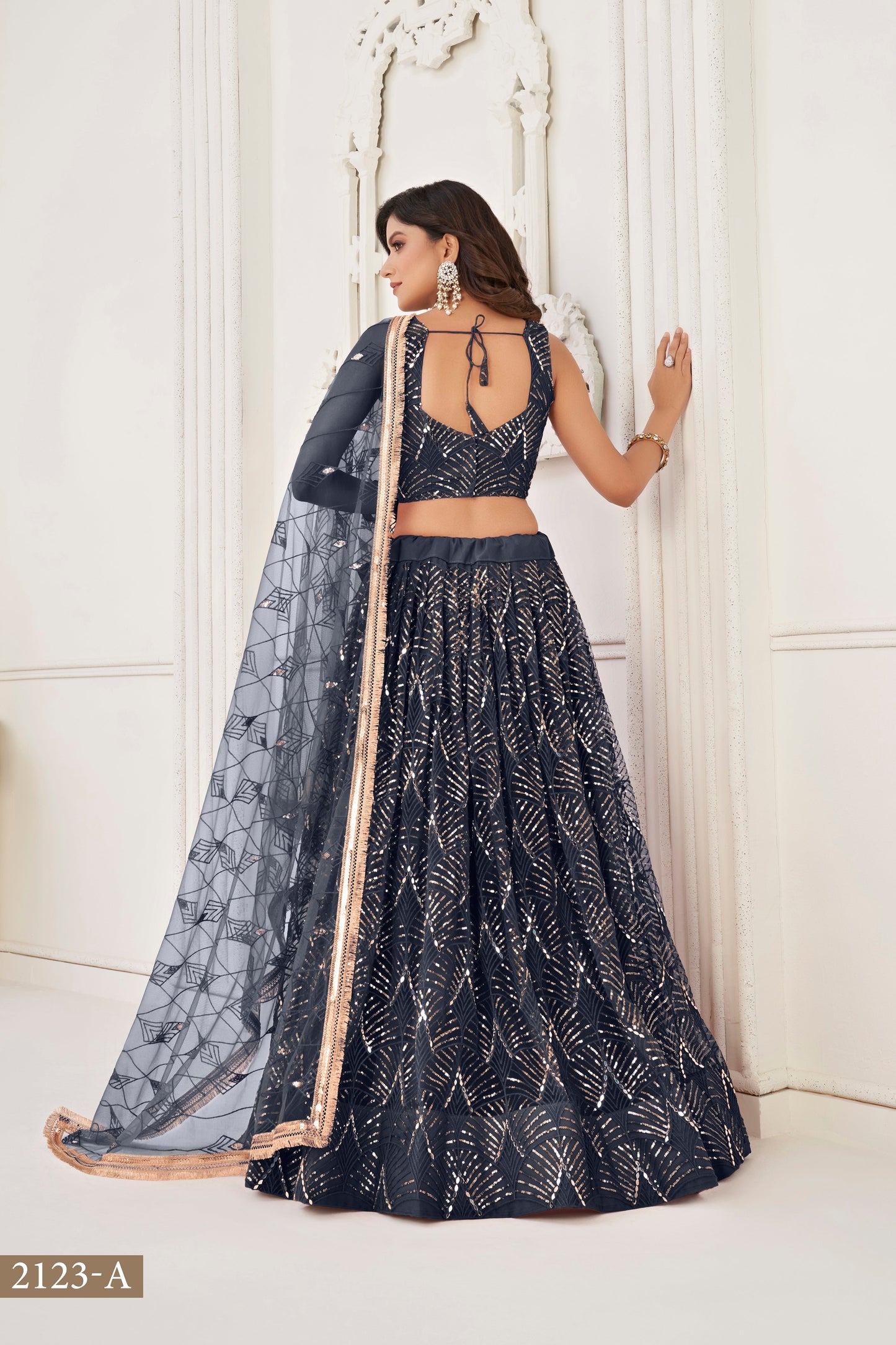 Black lehenga choli for women indian wedding wear bridal party wear sangeet function wear reception wear wedding guest lehenga choli