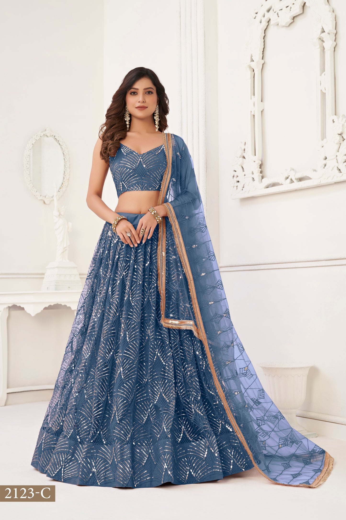 Turquoise lehenga choli for women indian wedding wear bridal party wear sangeet function wear reception wear wedding guest lehenga choli