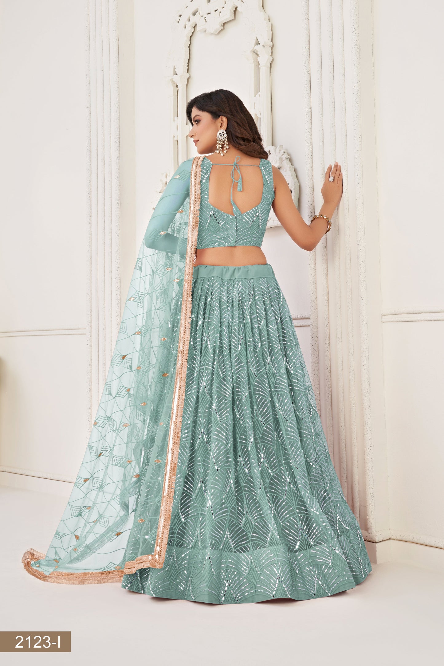 Oceanblue lehenga choli for women indian wedding wear bridal party wear sangeet function wear reception wear wedding guest lehenga choli