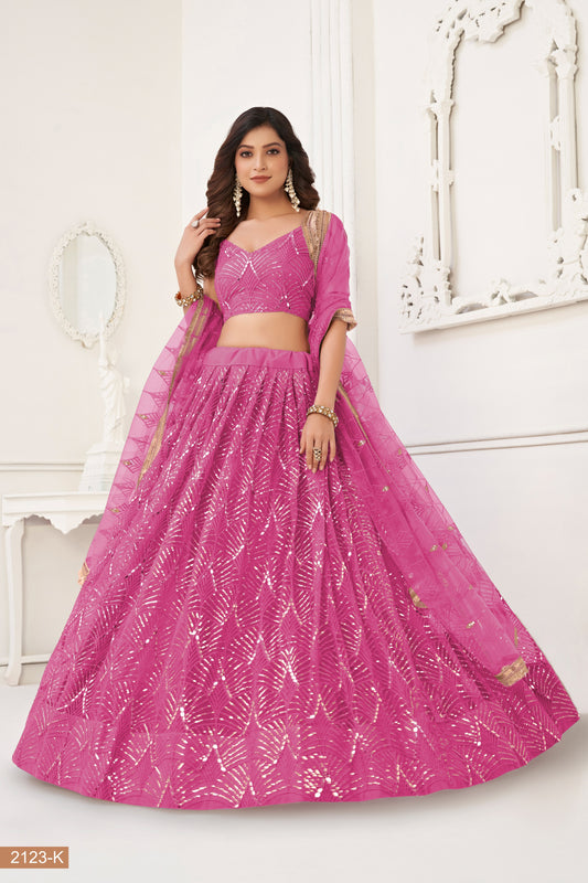 Pink lehenga choli for women indian wedding wear bridal party wear sangeet function wear reception wear wedding guest lehenga choli