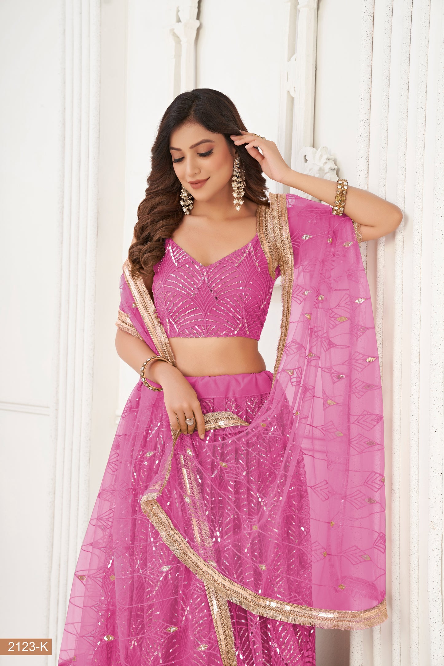 Pink lehenga choli for women indian wedding wear bridal party wear sangeet function wear reception wear wedding guest lehenga choli