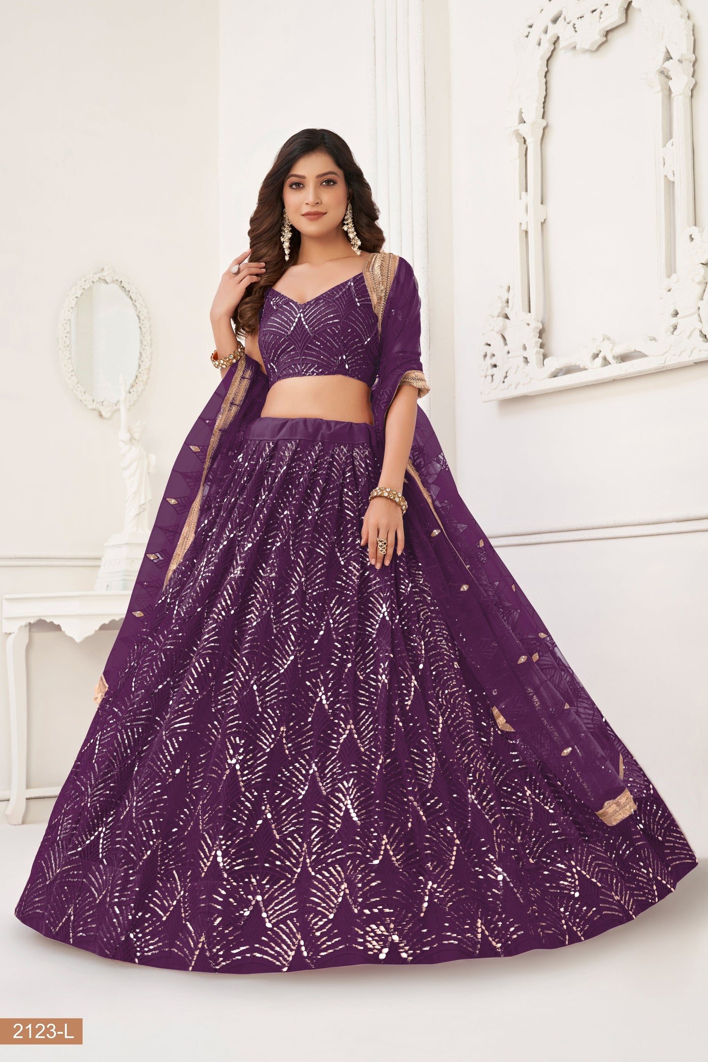 Wine lehenga choli for women indian wedding wear bridal party wear sangeet function wear reception wear wedding guest lehenga choli