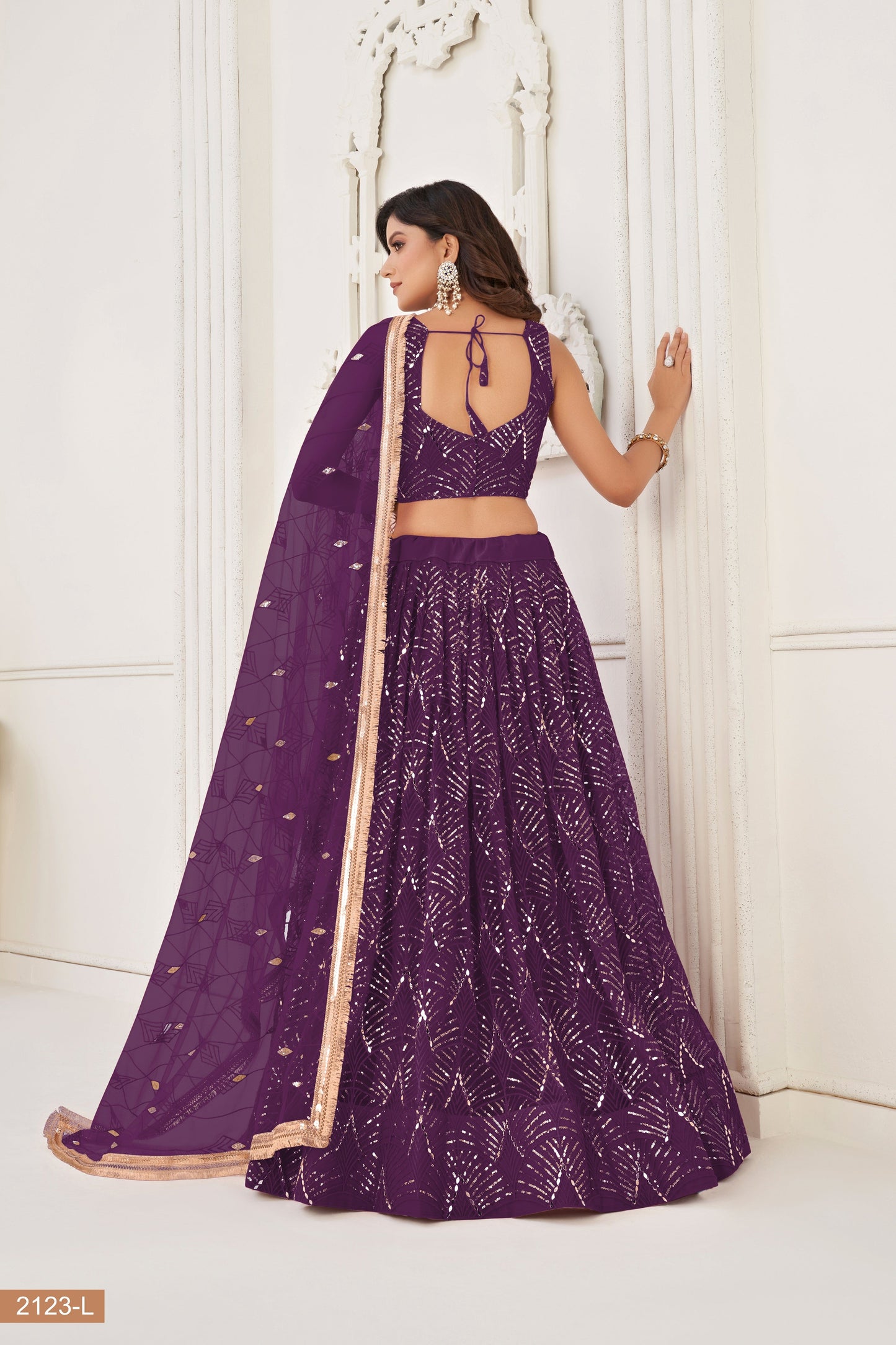 Wine lehenga choli for women indian wedding wear bridal party wear sangeet function wear reception wear wedding guest lehenga choli