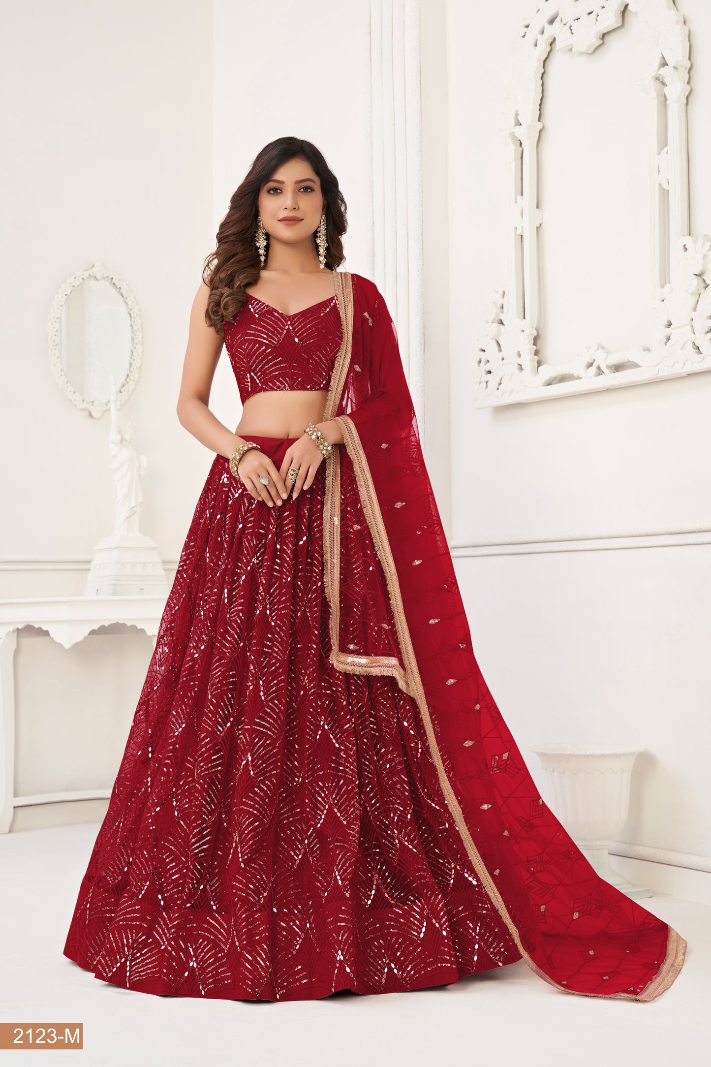 maroon lehenga choli for women indian wedding wear bridal party wear sangeet function wear reception wear wedding guest lehenga choli