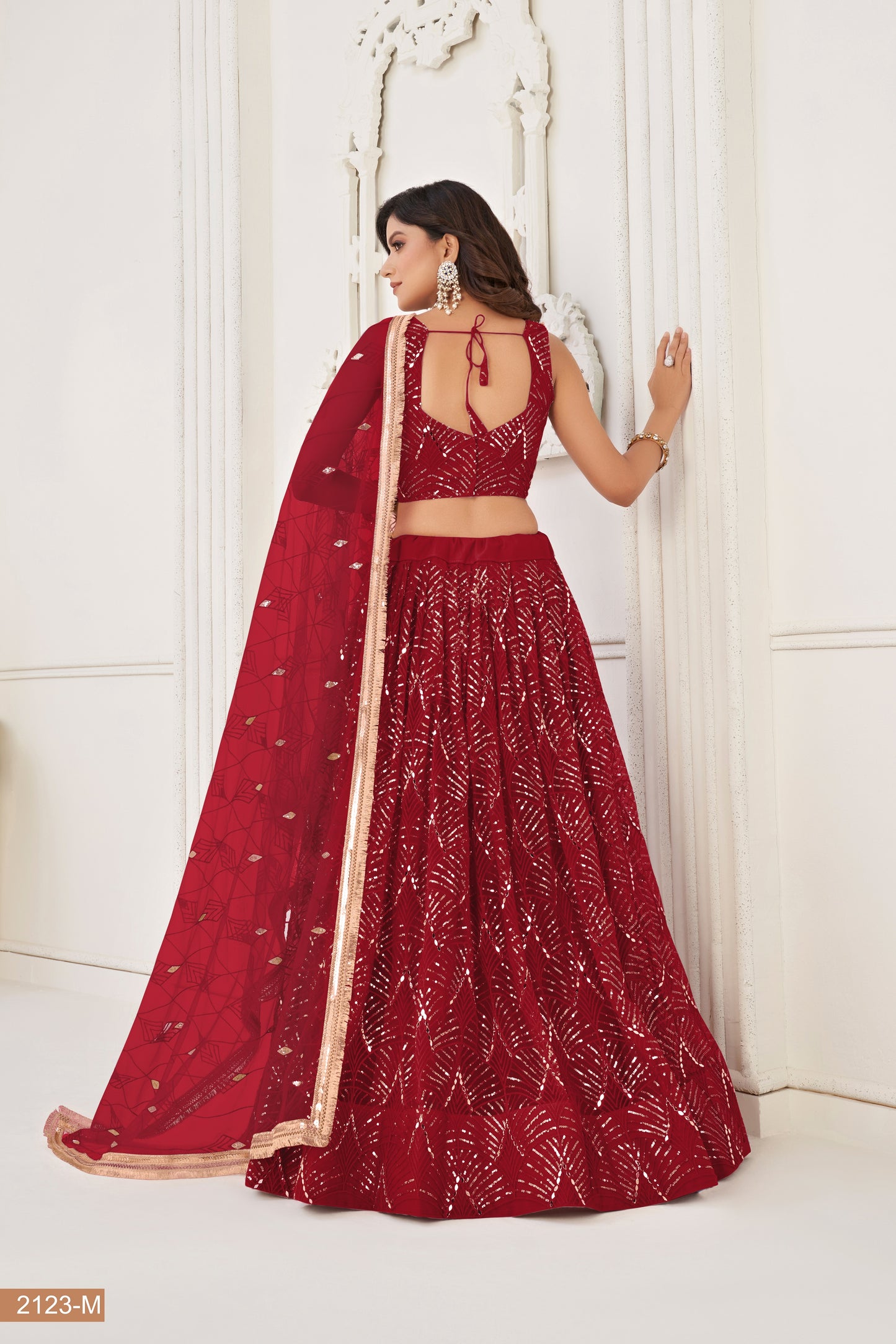 maroon lehenga choli for women indian wedding wear bridal party wear sangeet function wear reception wear wedding guest lehenga choli