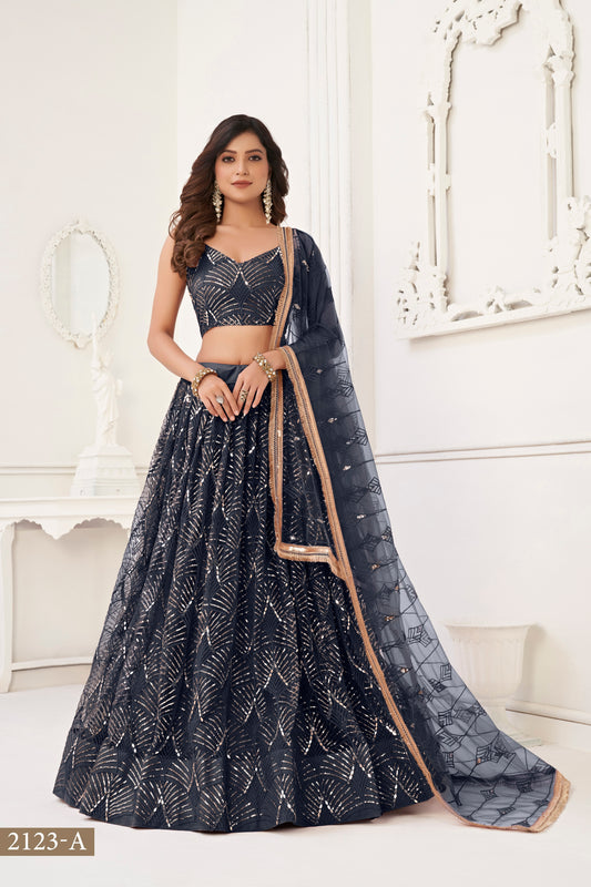 Black lehenga choli for women indian wedding wear bridal party wear sangeet function wear reception wear wedding guest lehenga choli