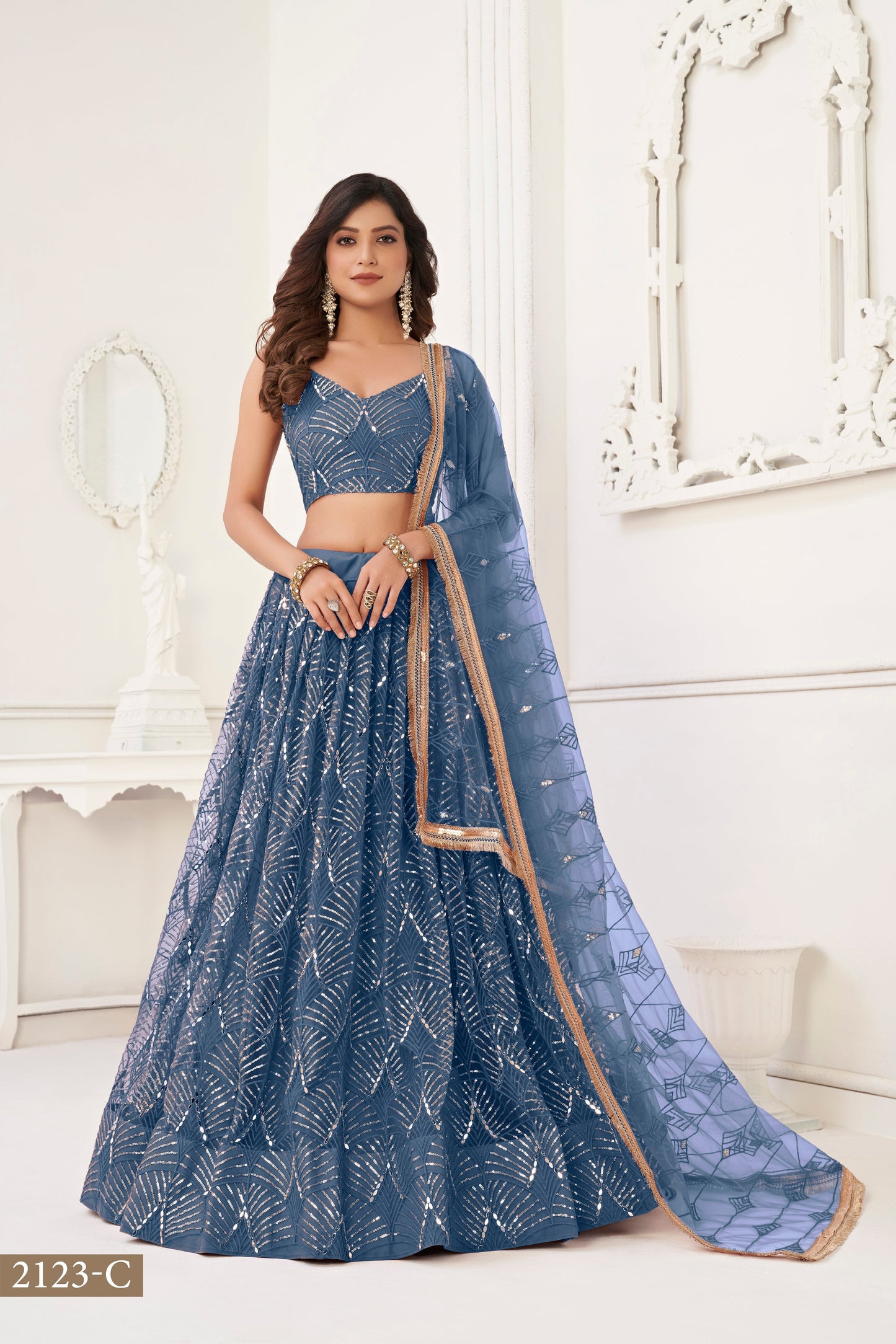 Turquoise lehenga choli for women indian wedding wear bridal party wear sangeet function wear reception wear wedding guest lehenga choli