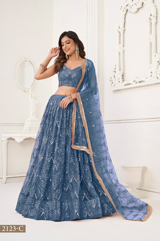 Turquoise lehenga choli for women indian wedding wear bridal party wear sangeet function wear reception wear wedding guest lehenga choli