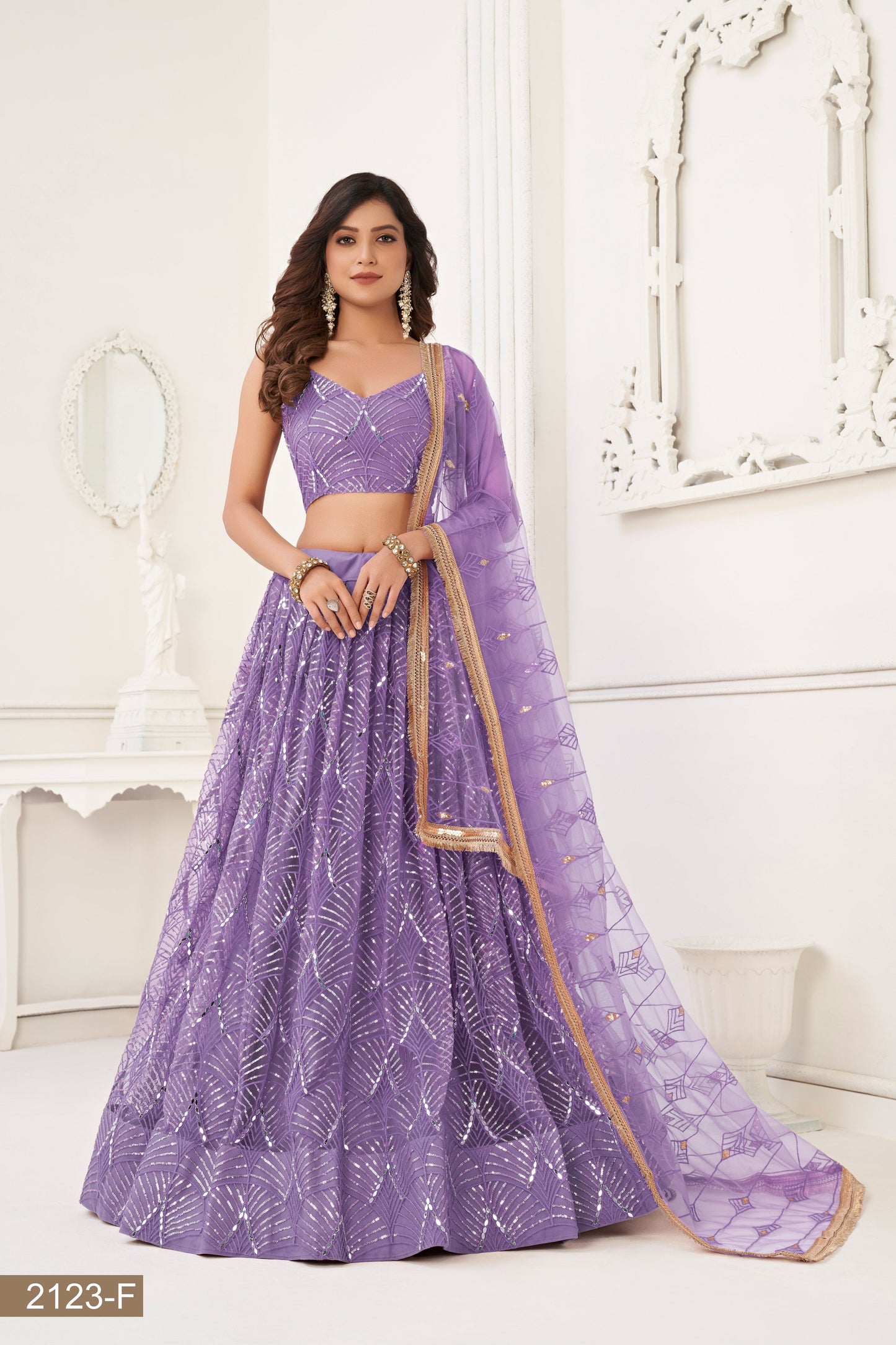 Lavender lehenga choli for women indian wedding wear bridal party wear sangeet function wear reception wear wedding guest lehenga choli