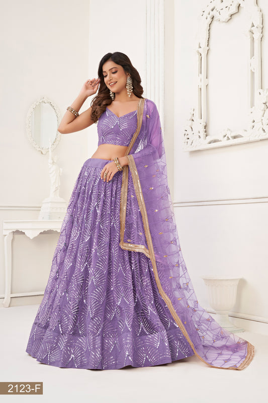 Lavender lehenga choli for women indian wedding wear bridal party wear sangeet function wear reception wear wedding guest lehenga choli