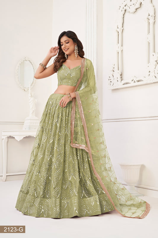 Pistagreen lehenga choli for women indian wedding wear bridal party wear sangeet function wear reception wear wedding guest lehenga choli