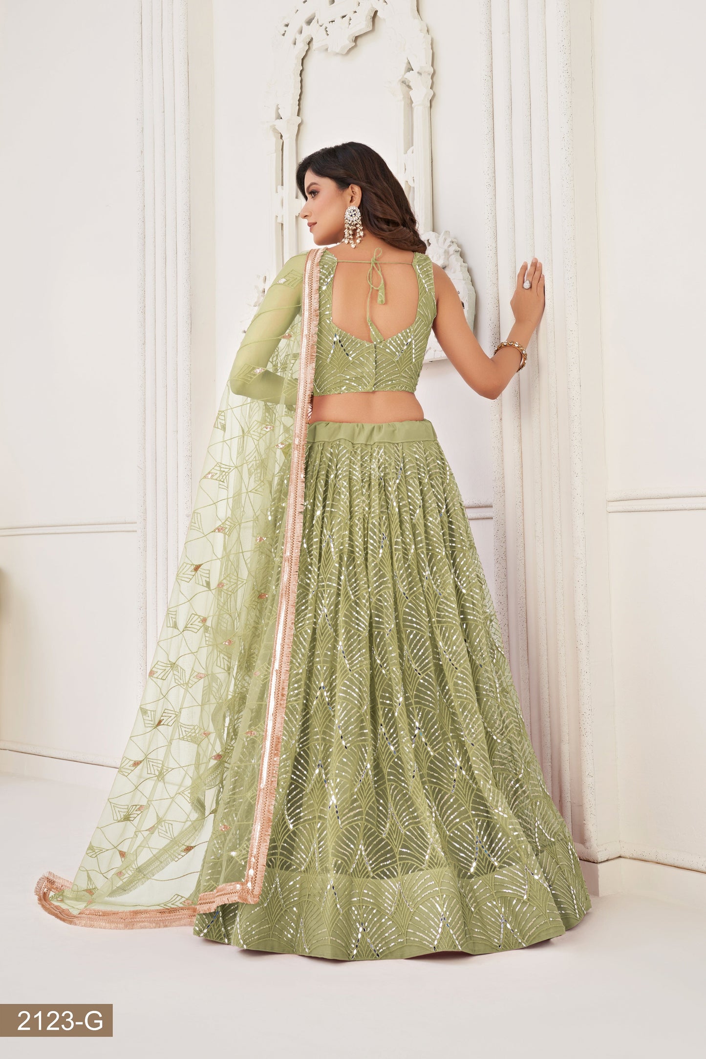 Pistagreen lehenga choli for women indian wedding wear bridal party wear sangeet function wear reception wear wedding guest lehenga choli